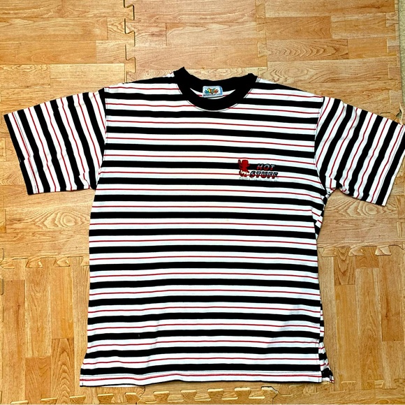 VTG Hot Stuff The Little Devil Striped Shirt Small Fits Large Harvey Comics 2000 - Picture 4 of 12